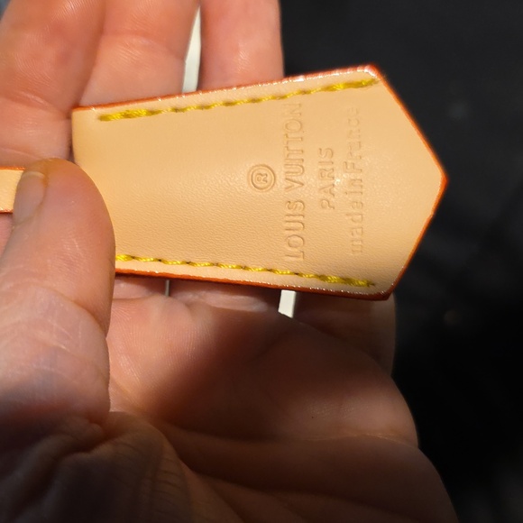 USED***Checkered Tan and Cream Handbag LV With Long Strap And Dust Bag - Picture 6 of 7